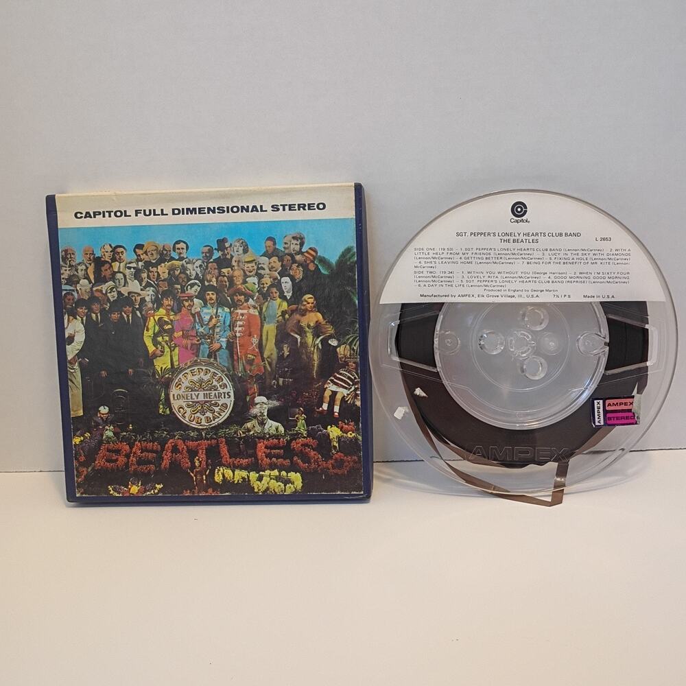 The Beatles Sgt Pepper Lonely Hearts Club Reel to Reel Tape 7.5 IPS Ampex L2653